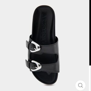 Aerosoles Sandal in Black Leather